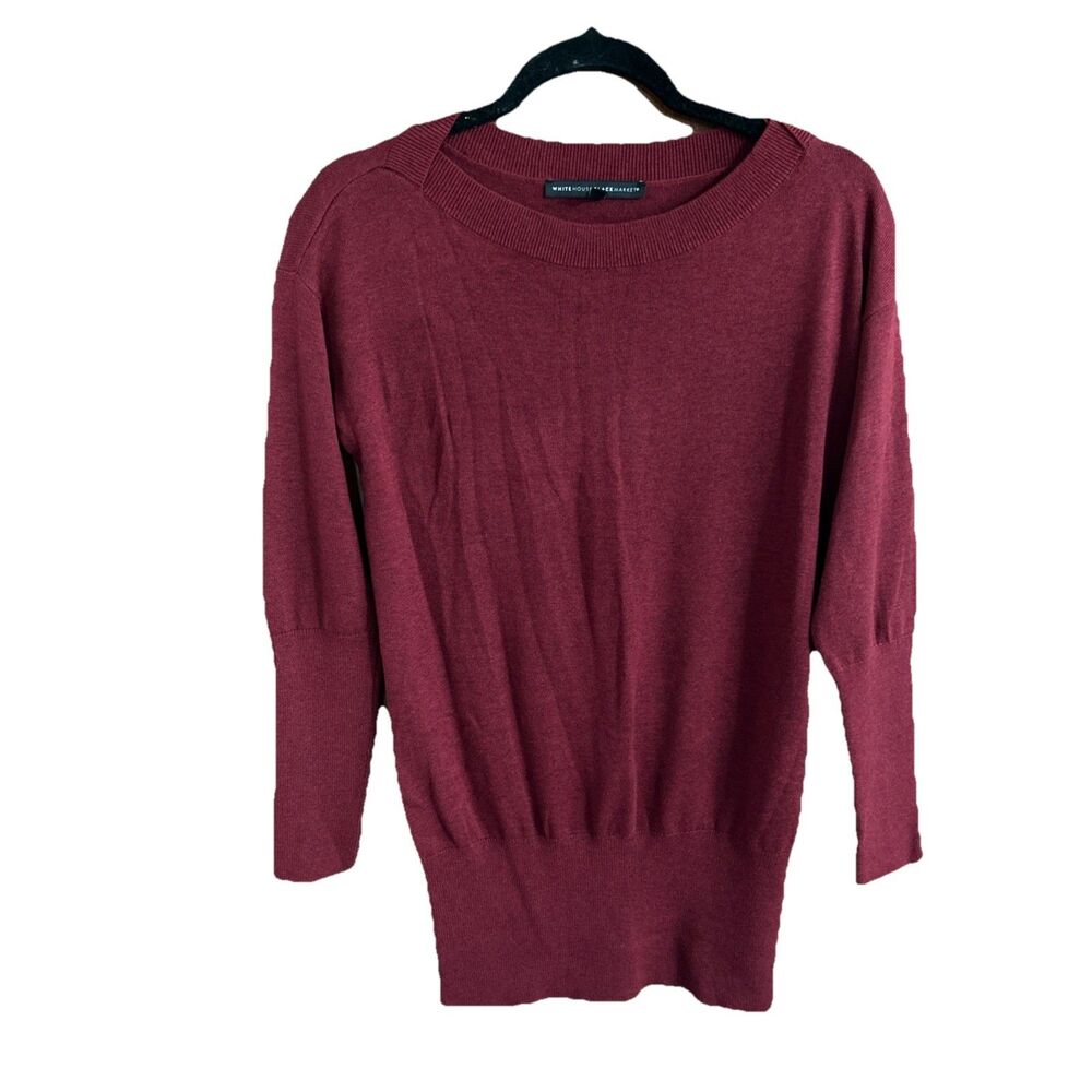 WHBM Women’s Sz XS Cashmere Blend Burgundy Red Sweater